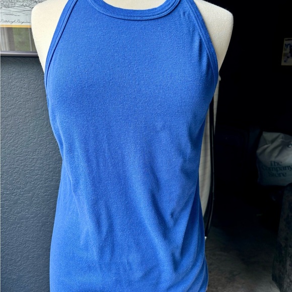 Stateside Blue Sleeveless Fitted Tank Top - Picture 1 of 4